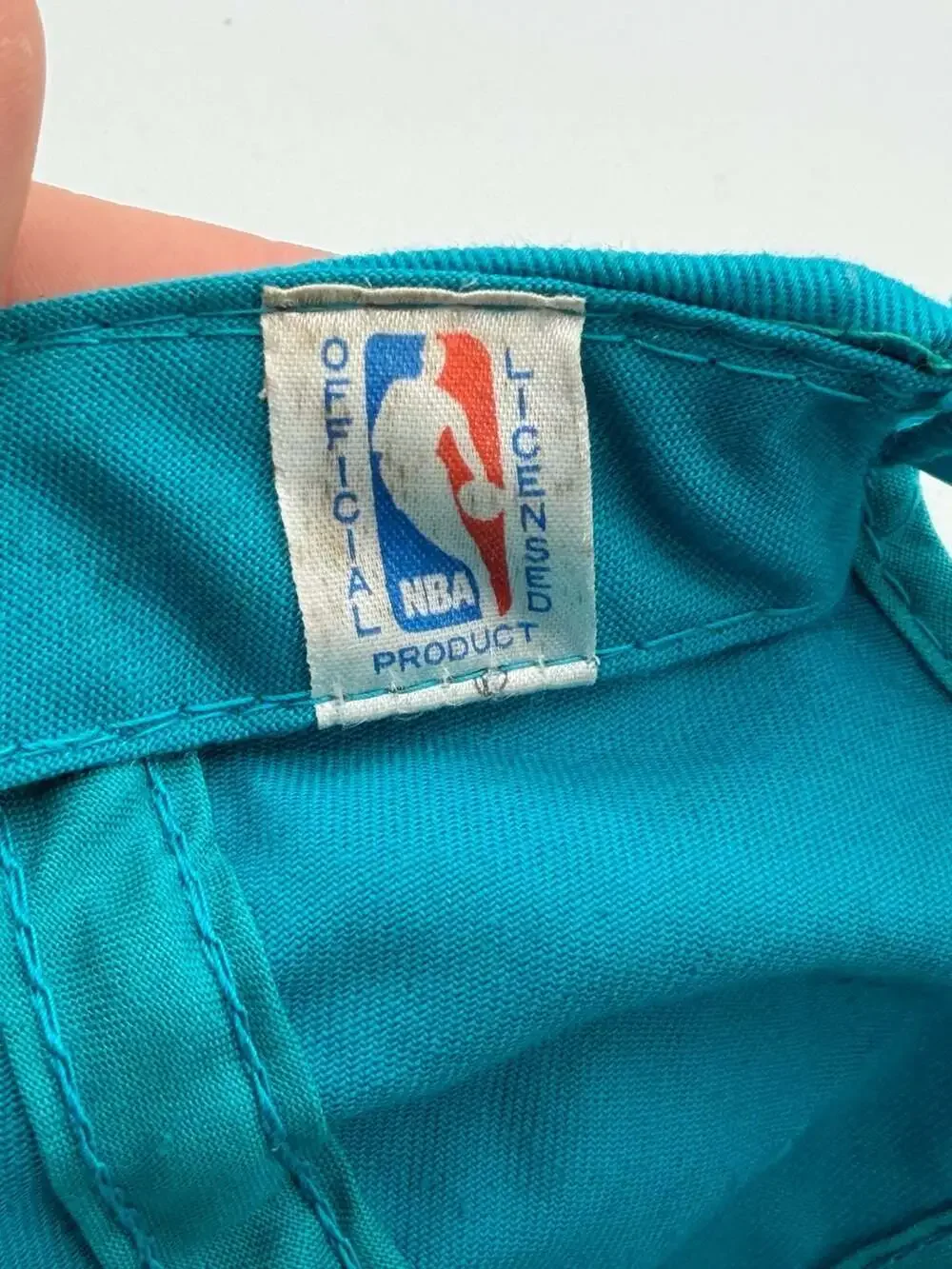 Vintage Charlotte Hornets Snapback Hat The Game G Cap NBA Hugo Logo Teal 90s